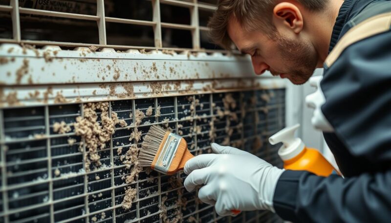 cleaning moldy air conditioners