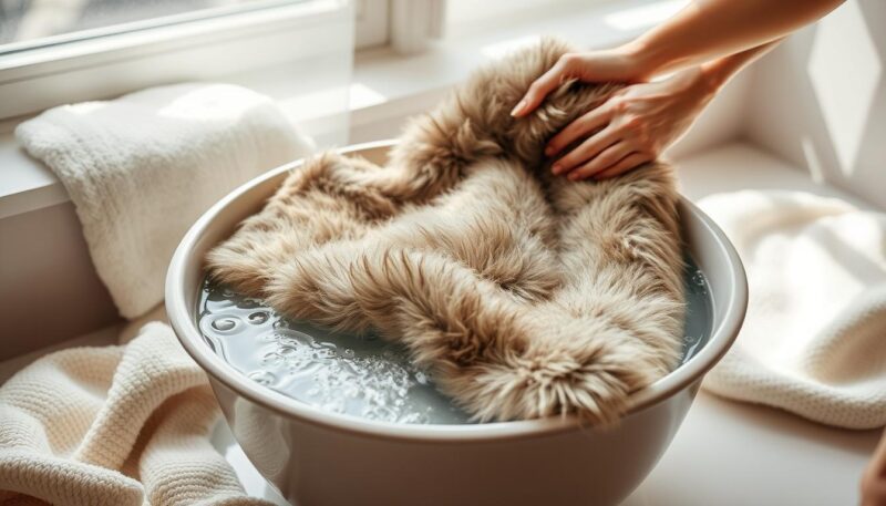 how to wash faux fur at home